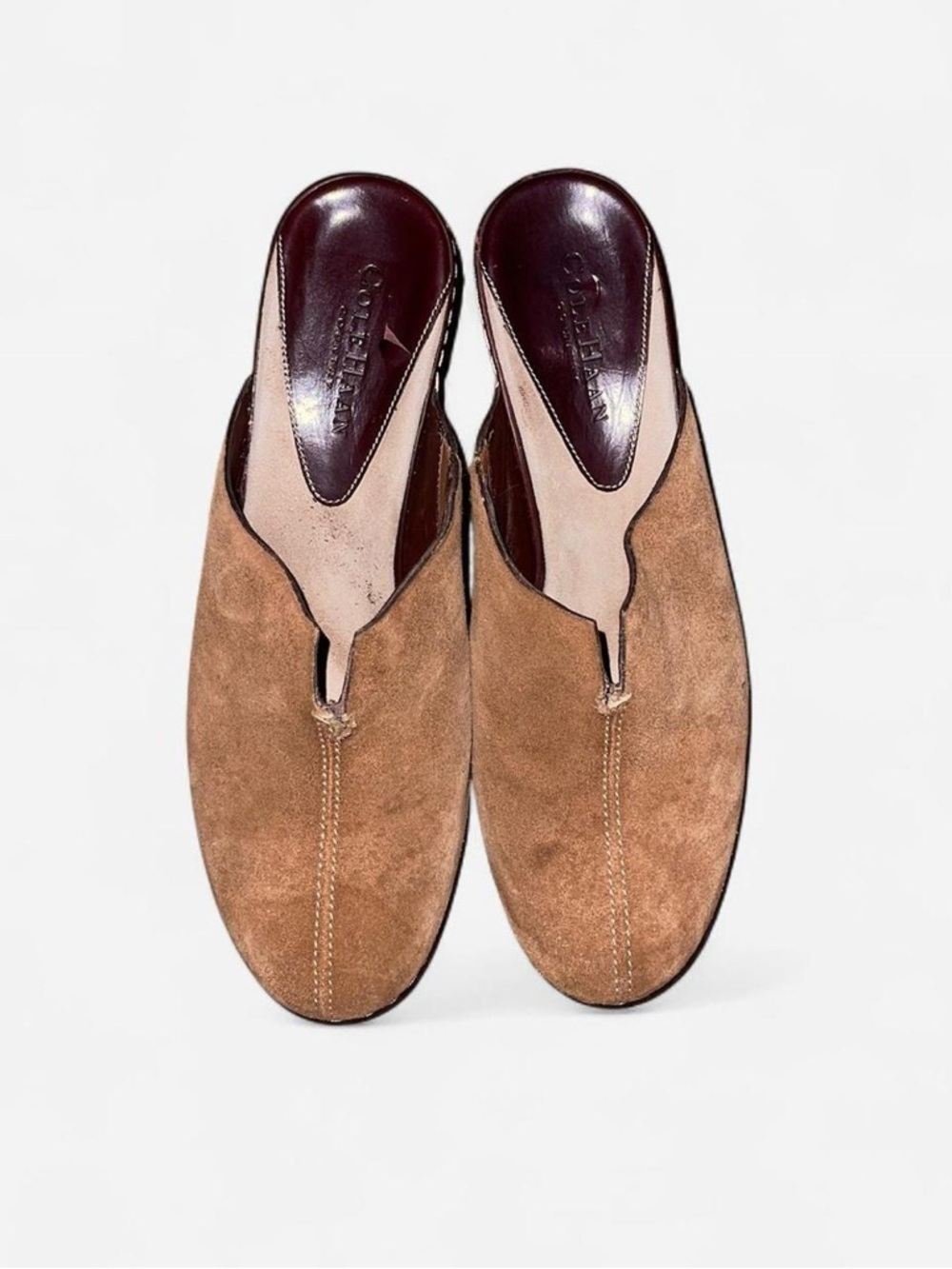 Cole Haan Suede Slip-On Mule in Tan — Women’s Casual Heeled Loafer Size 7.5 - Picture 2 of 4